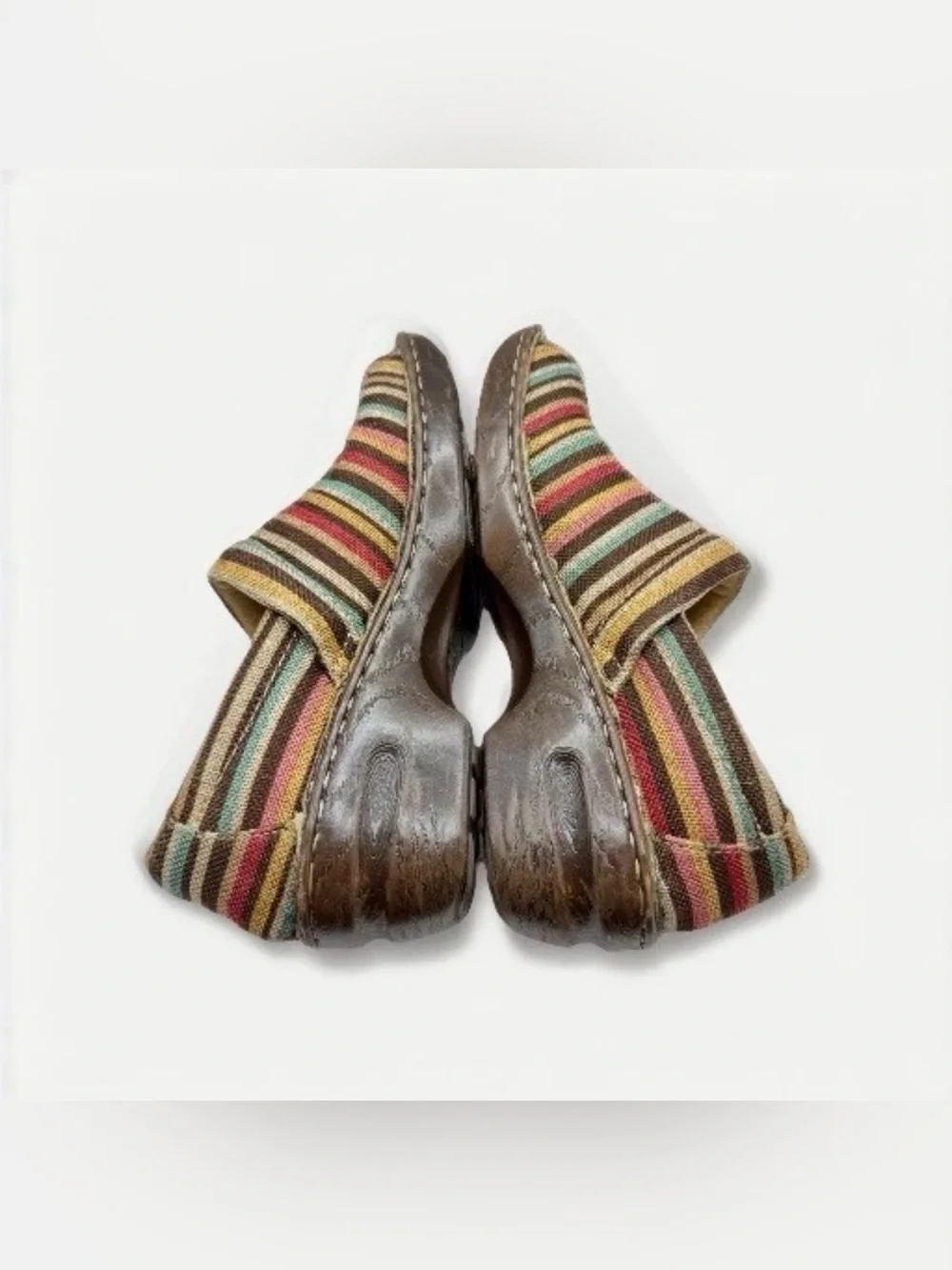 B.O.C. Born Concepts Multicolored Slip On Mule Clog Shoes Womens 10M Boho